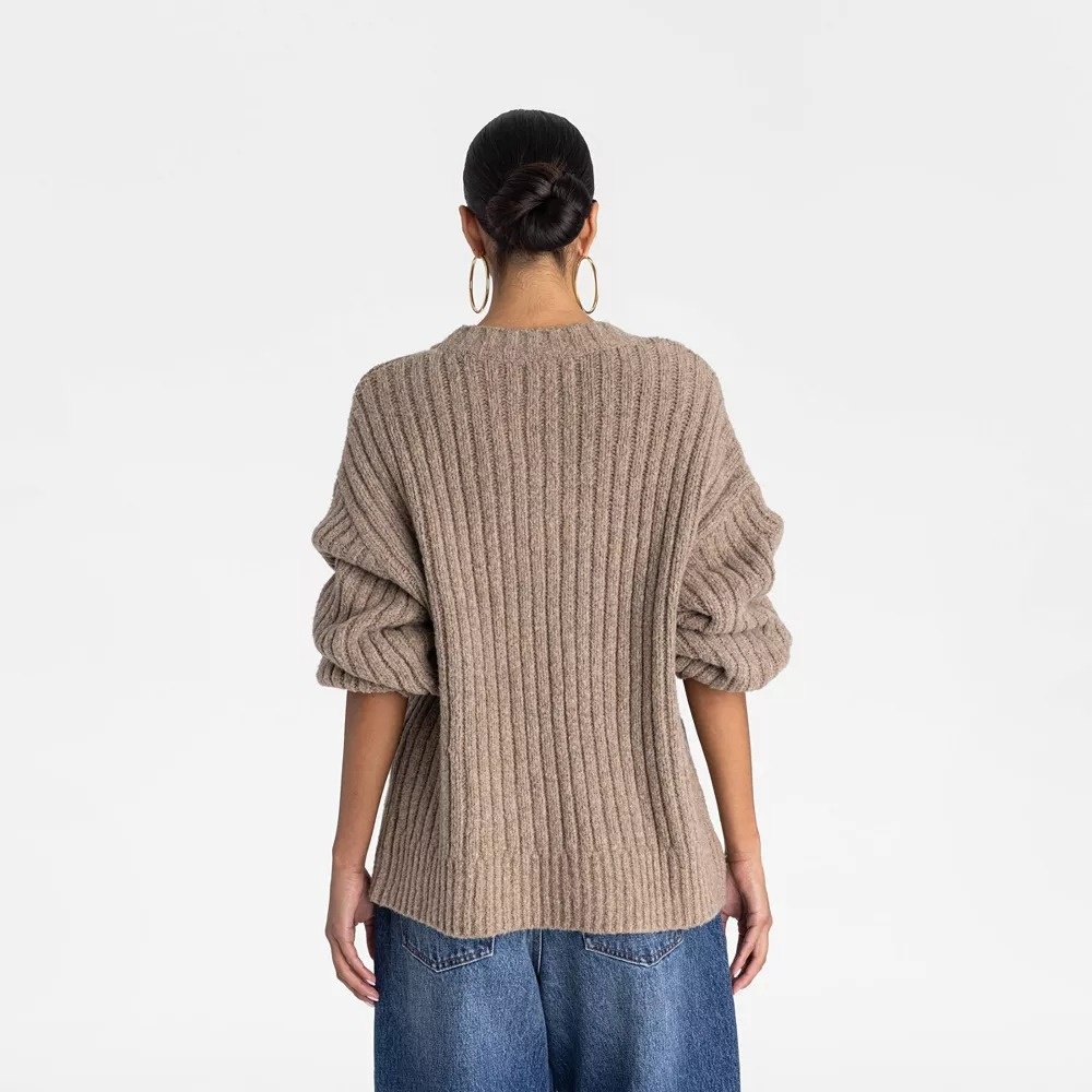 KBB KAHLANA Target Women 2X Plus‎ / 2XL The Cable Mix Cardi Tan Cardigan Sweater - Picture 7 of 9
